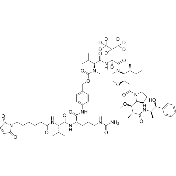 VcMMAE-d8 (MC-Val-Cit-PAB-MMAE-d8; mc-vc-PAB-MMAE-d8)
